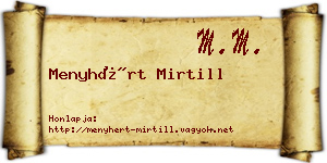 Menyhért Mirtill névjegykártya